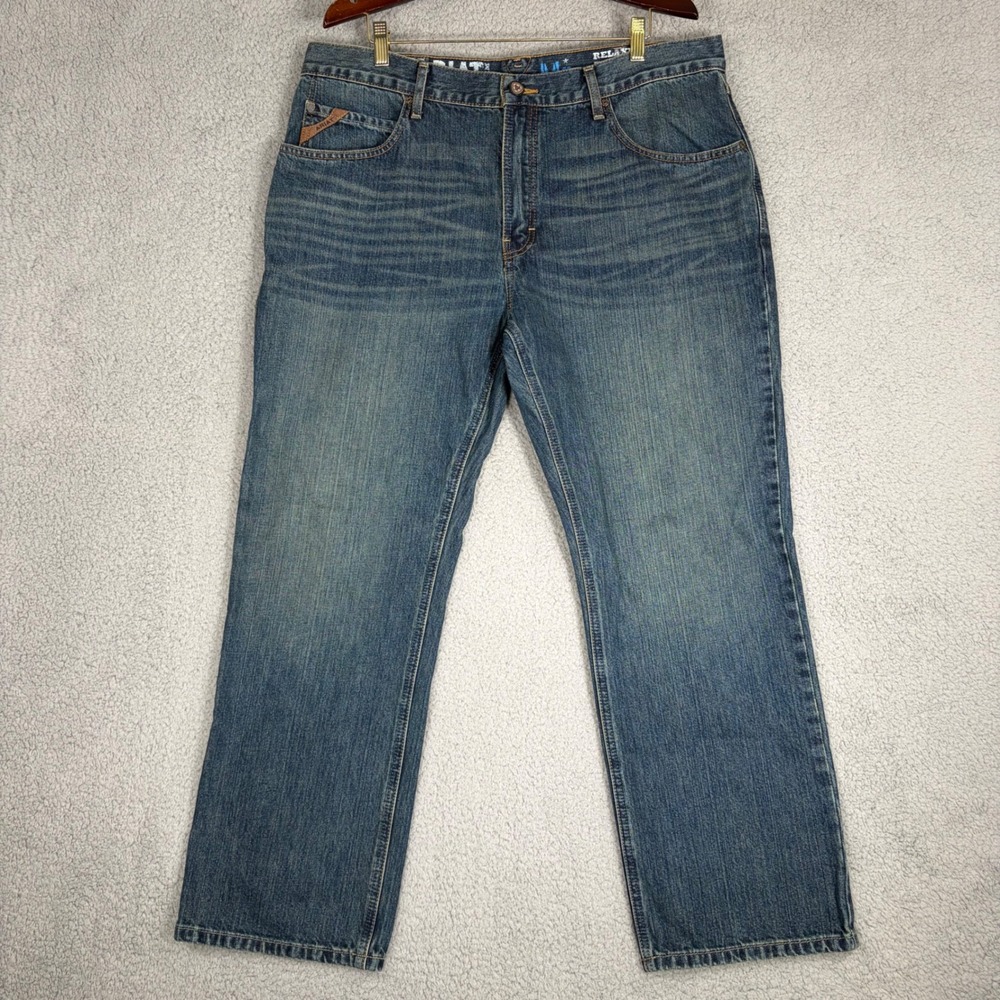 Ariat Jeans Mens 38x28 Blue M2 Relaxed Bootcut Swagger Denim Western Workwear